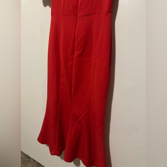 Trendyol Red Midi Dress with Puff Sleeves - Picture 15 of 16